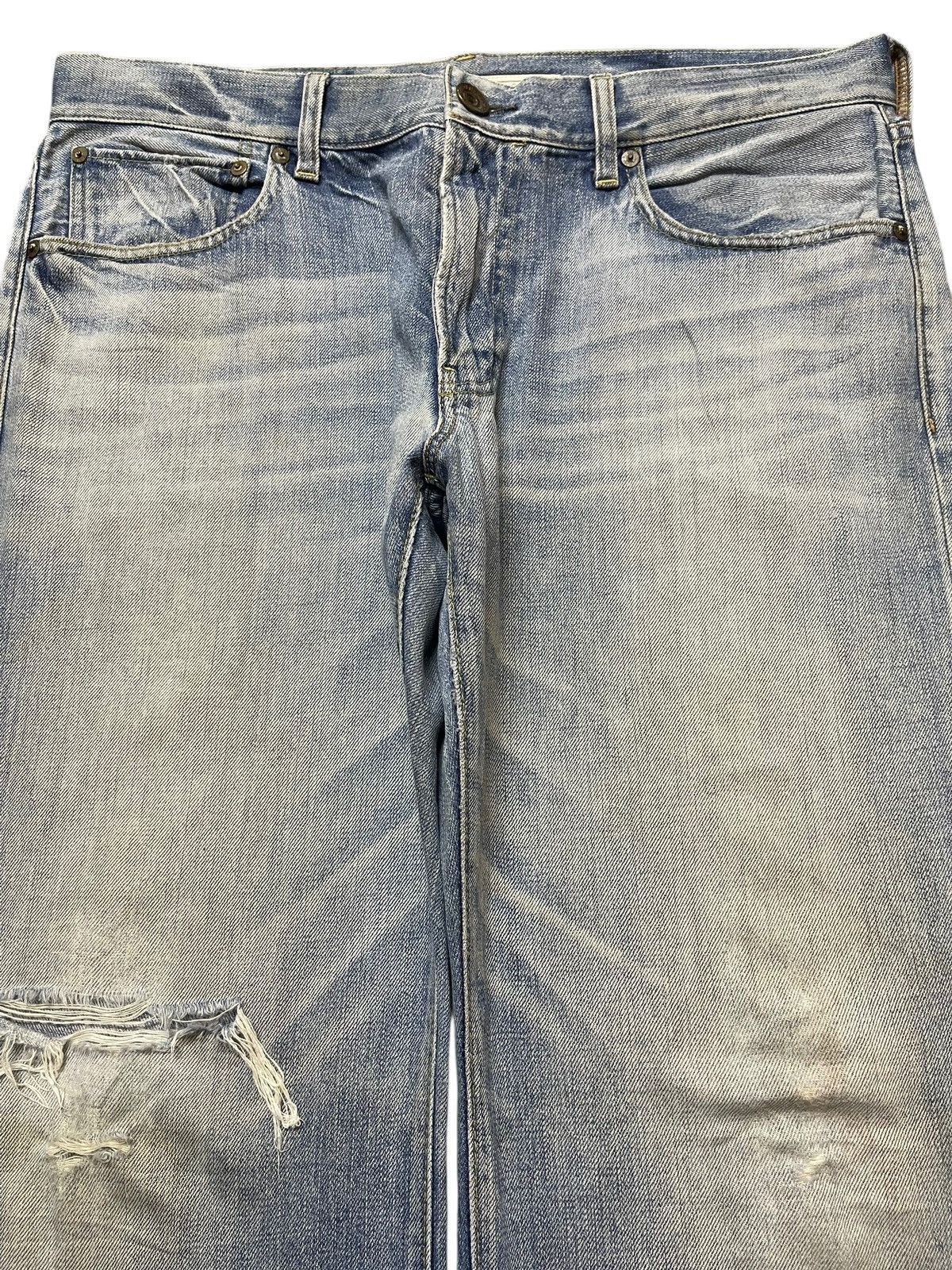 In The Attic Vintage Japanese Brand Mud Faded Wash Distress Baggy Jeans Size US 36 / EU 52 - 3 Thumbnail