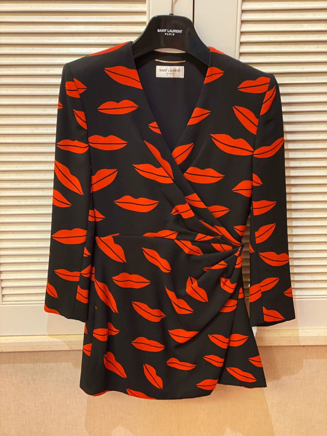 Saint Laurent Paris Saint Laurent Paris Red lipped dress Size US 38 / EU 54 - 1 Thumbnail