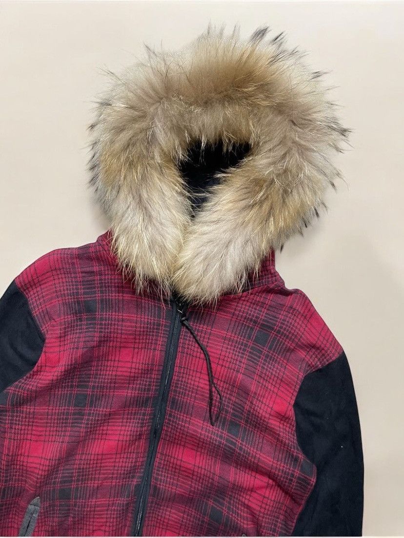 Japanese Brand Checked LGB If Six Was Nine Style Faux Fur Zip Hoodie Jacket Size L / US 10 / IT 46 - 2 Thumbnail