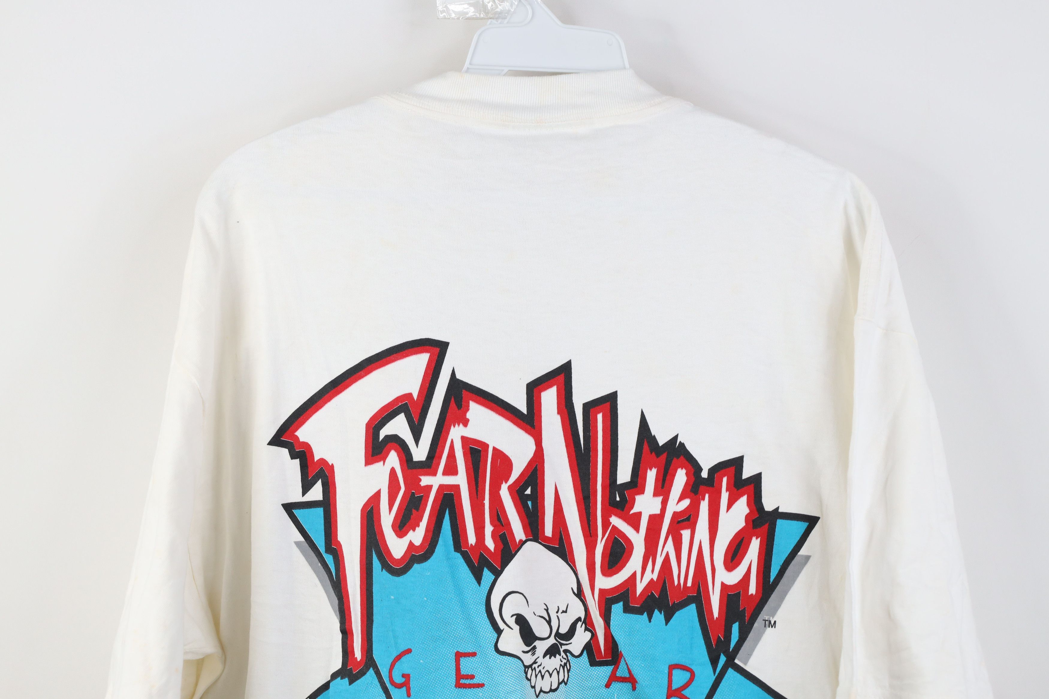 Vintage Vintage 90s Streetwear Nothing Skull T-Shirt White Cotton Size US XL / EU 56 / 4 - 12 Thumbnail
