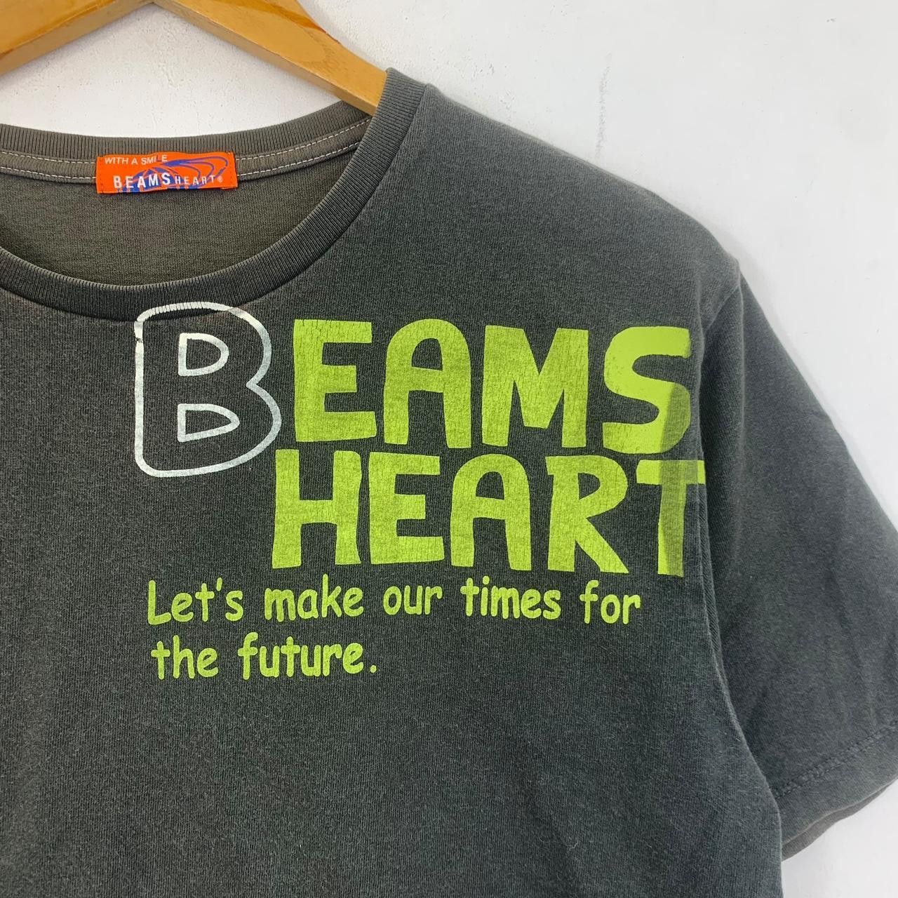 Other BEAMS HEART JAPAN Smile Future Natural Faded Tee Shirt Size US L / EU 52-54 / 3 - 5 Thumbnail
