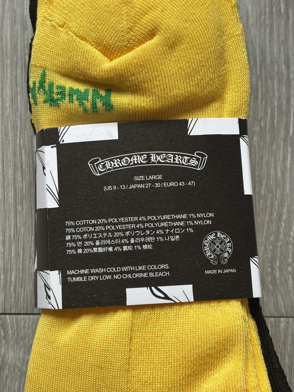 Chrome Hearts Chrome Hearts Yellow Matty Boy Flame Socks Size ONE SIZE - 4 Thumbnail