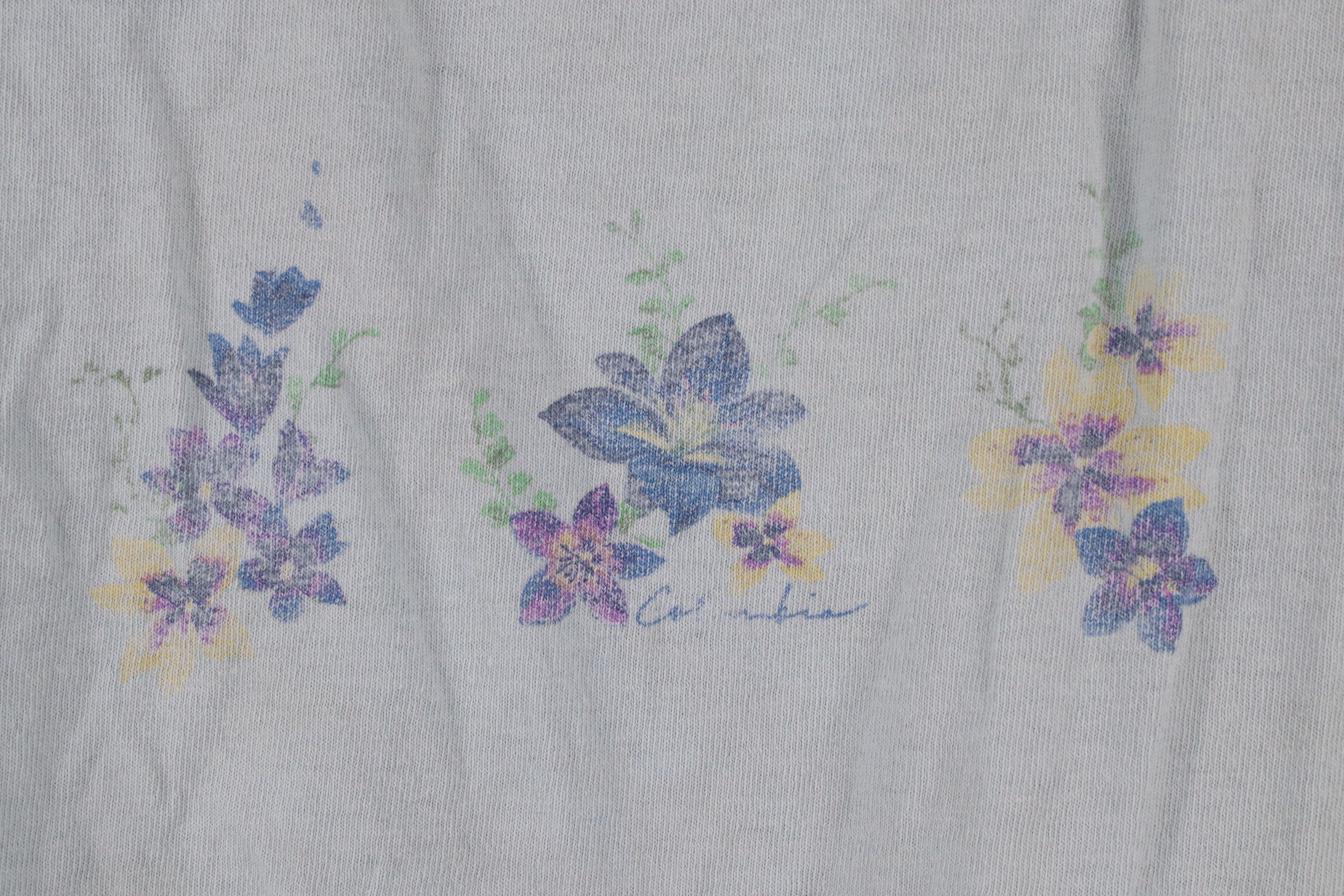 Columbia × Vintage Vintage 90s Columbia Spell Out Flower Tank Top T-Shirt Size M / US 6-8 / IT 42-44 - 4 Thumbnail