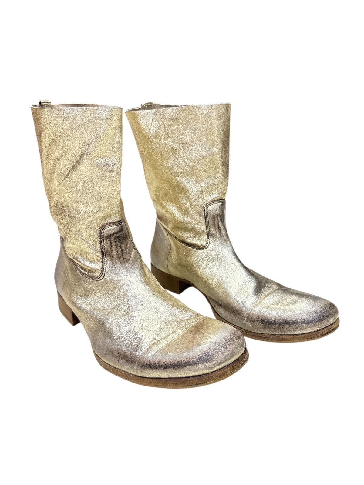 Officine Creative OFFICINE CREATIVE 178 METALLIC GOLD BOOTS SIZE 43 Size US 10 / EU 43 - 2 Thumbnail