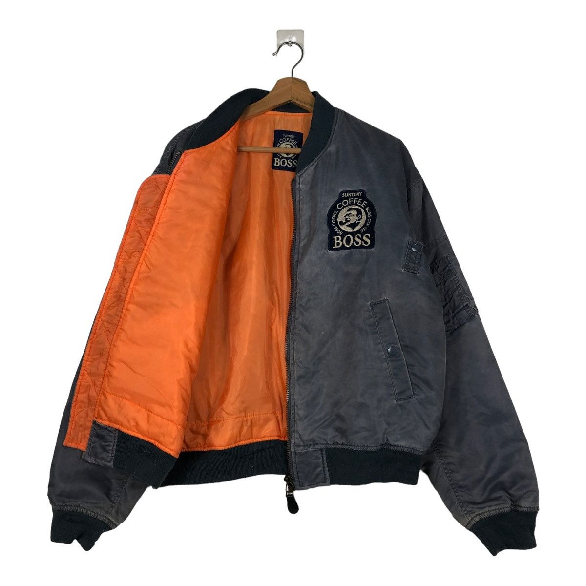 Japanese Brand 🔥RIOT RIOT VINTAGE BOMBER JACKET FLY SUNTORY COFFEE BOSS Size US L / EU 52-54 / 3 - 11 Thumbnail