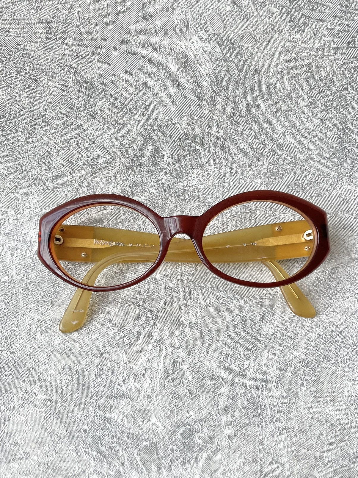 Yves Saint Laurent Vintage Yves Saint Laurent YSL Logo Oval Cat-Eye Glasses Size ONE SIZE - 13 Thumbnail