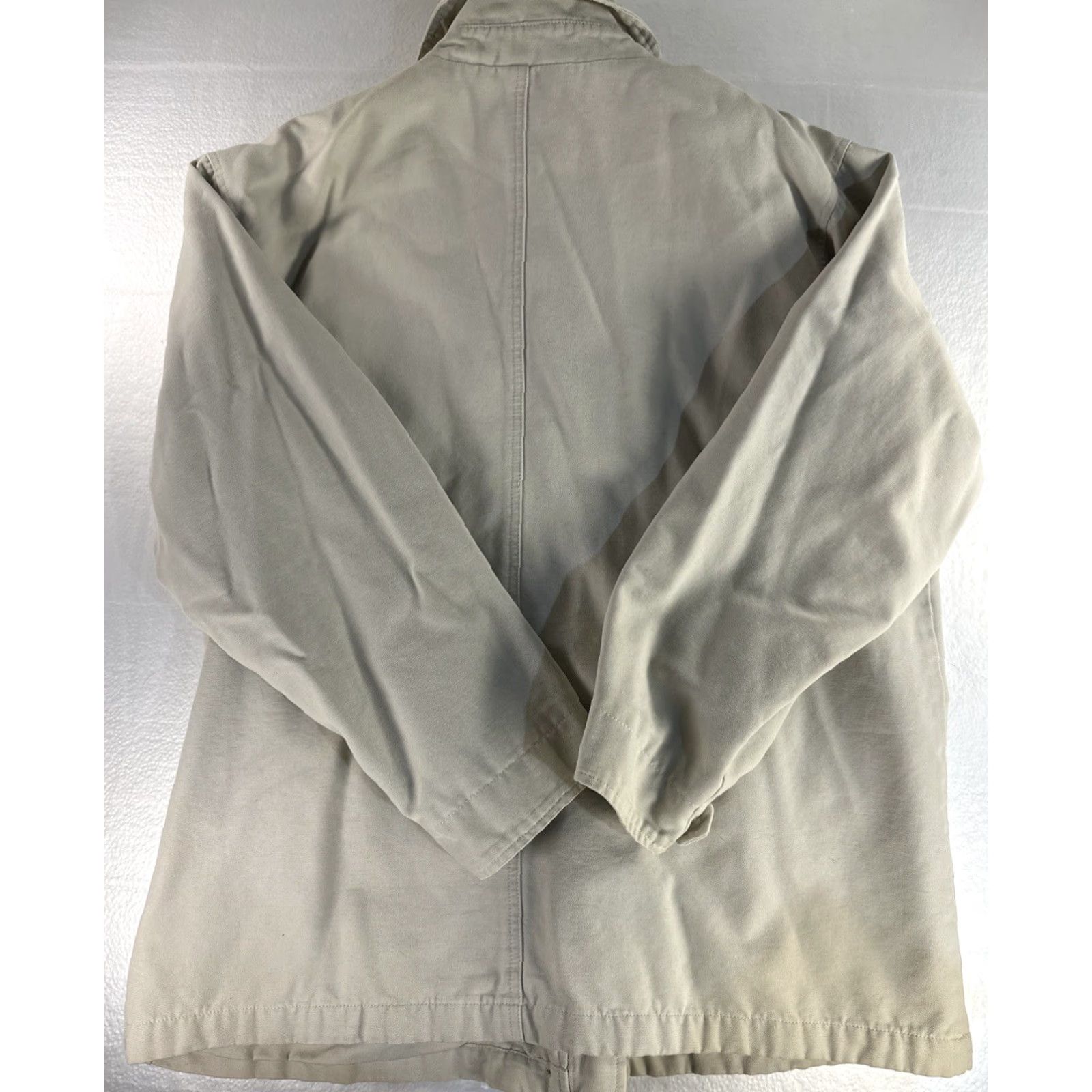 Eddie Bauer VINTAGE Eddie Bauer Chore Jacket Womens Large L Beige Khaki Goose Down Jacket Size L / US 10 / IT 46 - 4 Thumbnail