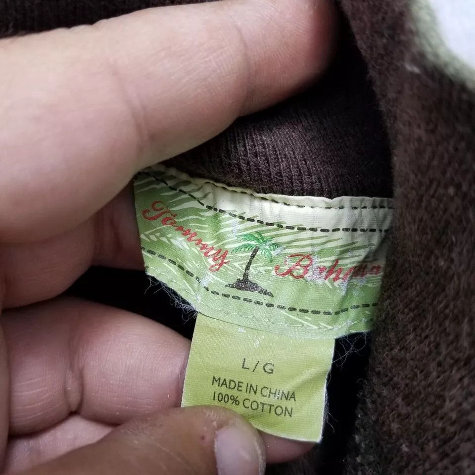 Tommy Bahama Tommy Bahama Sweater Mens Large Long Sleeve Zip Mock Neck Size US L / EU 52-54 / 3 - 9 Thumbnail