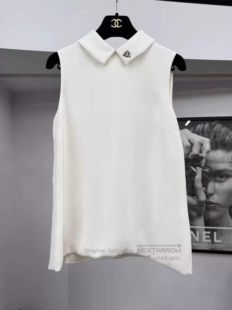 Dior Dior White rhinestone bee silk sleeveless Size XS / US 0-2 / IT 36-38 - 1 Thumbnail