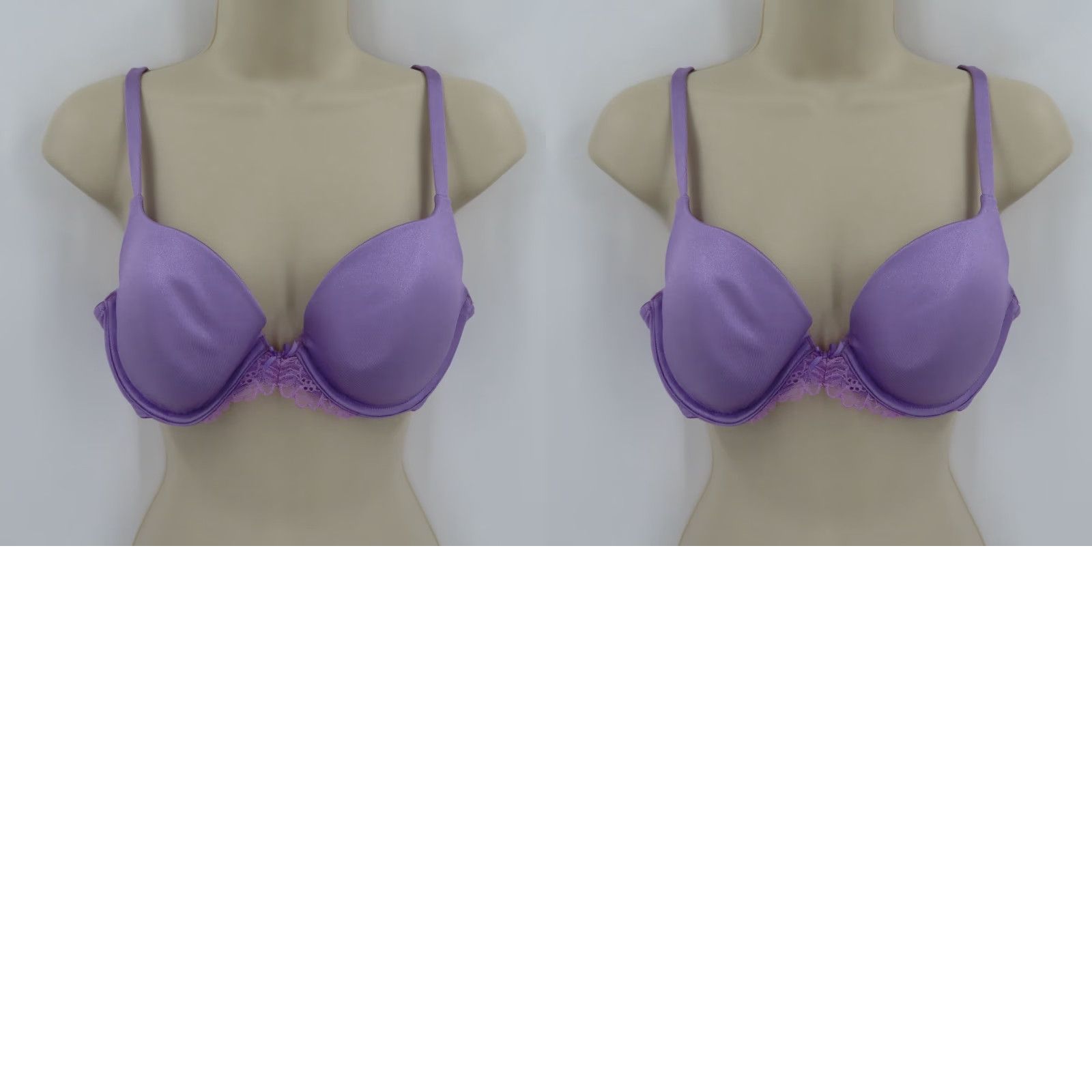 Victoria's Secret VINTAGE Victoria's Secret Angels Push Up Bra Solid Purple 36C Underwire Padded Opaque VTG Y2K Womens Bra Size ONE SIZE - 10 Thumbnail