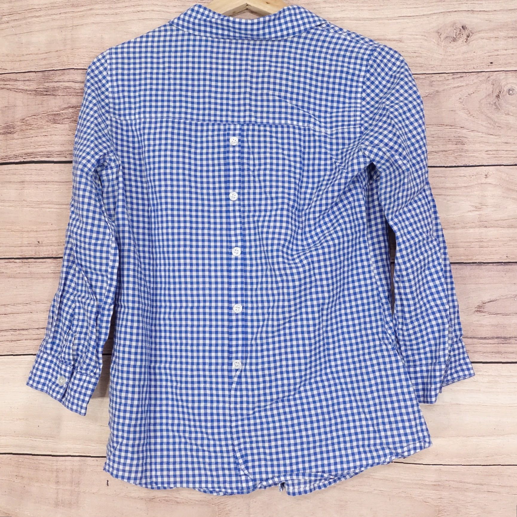 Vintage THE LIMITED Blue Gingham Check Button-Up Shirt Womens XS Long Sleeve Casual Size XS / US 0-2 / IT 36-38 - 4 Thumbnail
