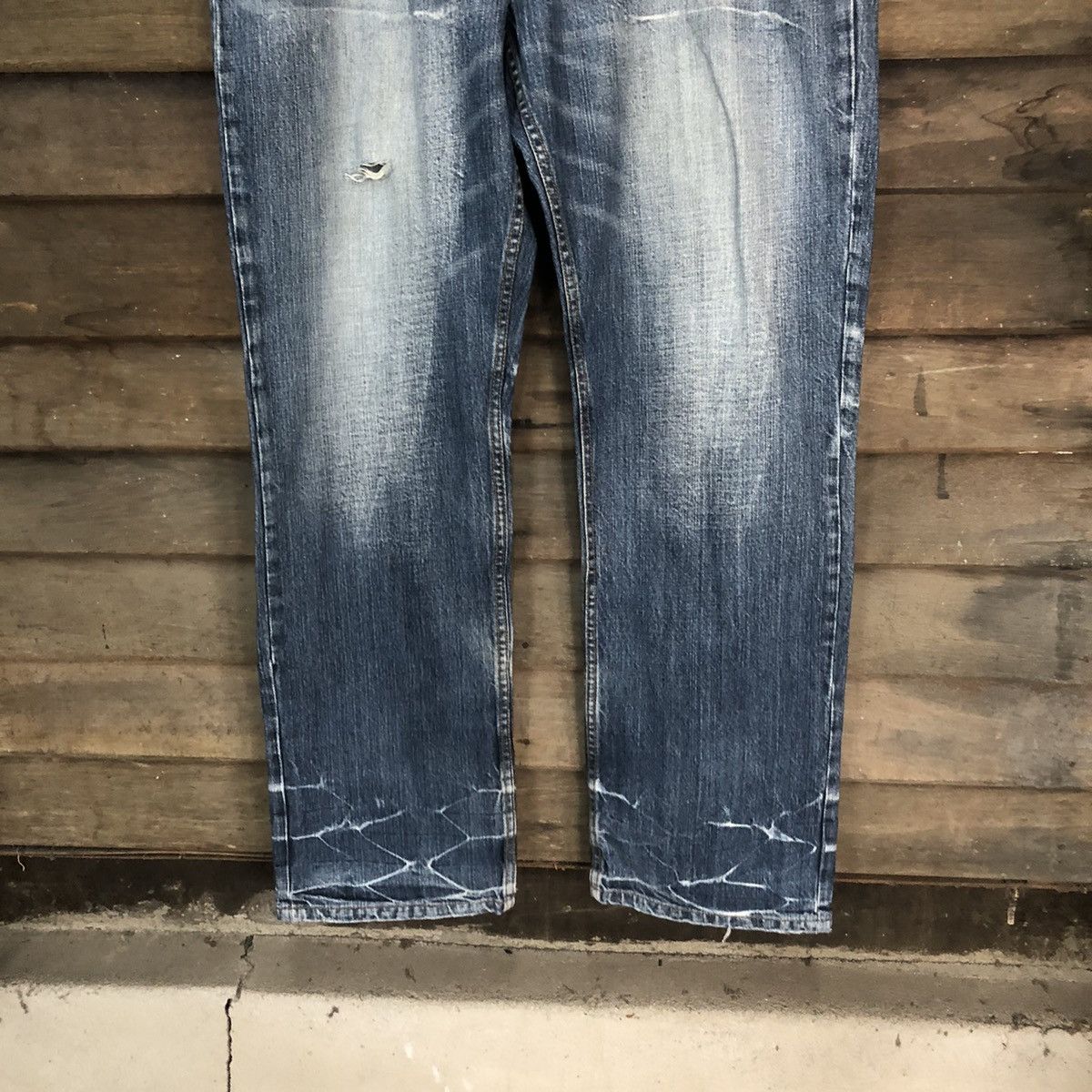 In The Attic In The Attic Blue Distressed Denim Pants #7320 Size US 38 / EU 54 - 3 Thumbnail