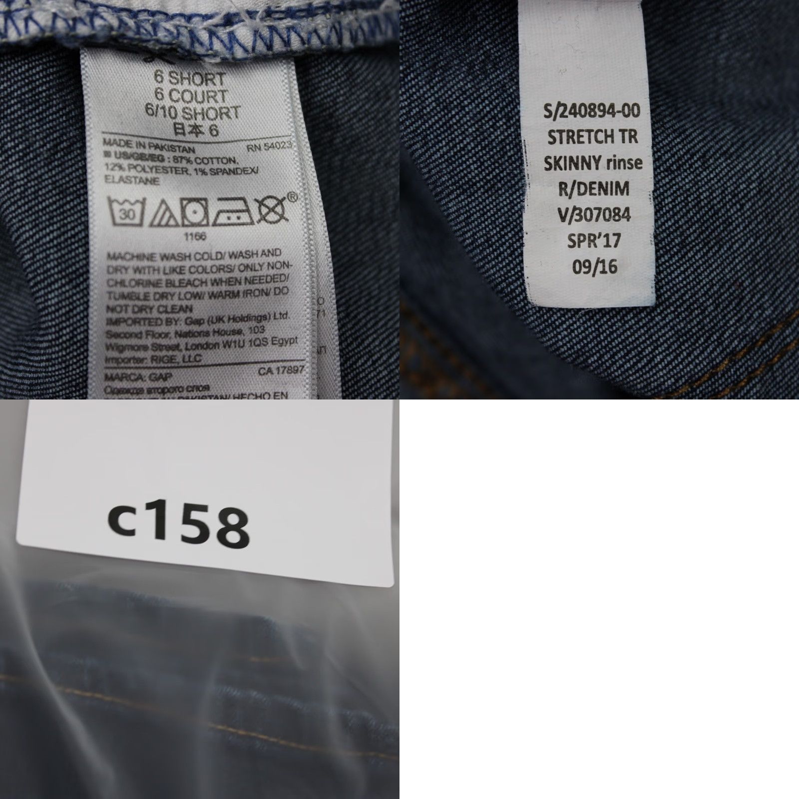 Gap GAP True Skinny Jeans Womens 6 Blue Denim 5-Pocket Stretch 26" Inseam Jeans Size 28" / US 6 / IT 42 - 9 Thumbnail
