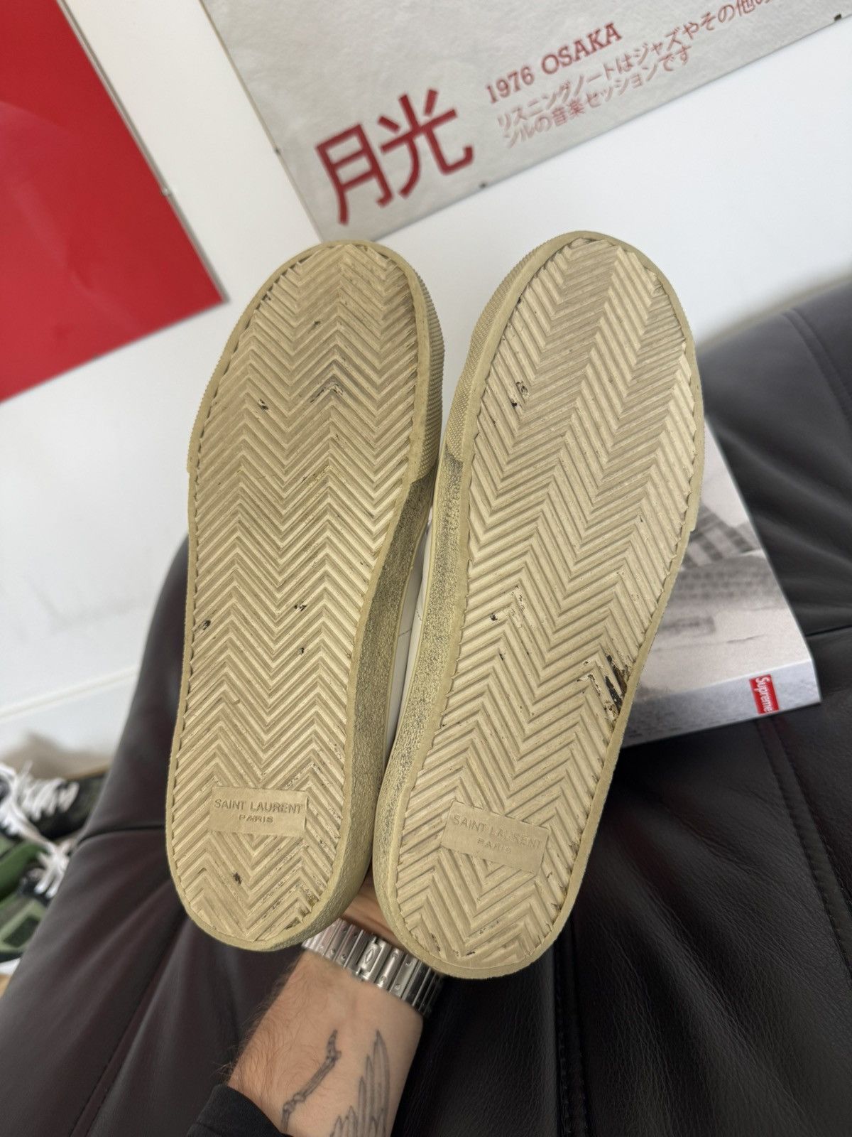 Saint Laurent Paris Saint Laurent Paris SL37 Diamond Patch Surf Lowtop Sneakers Size US 7 / EU 40 - 8 Thumbnail