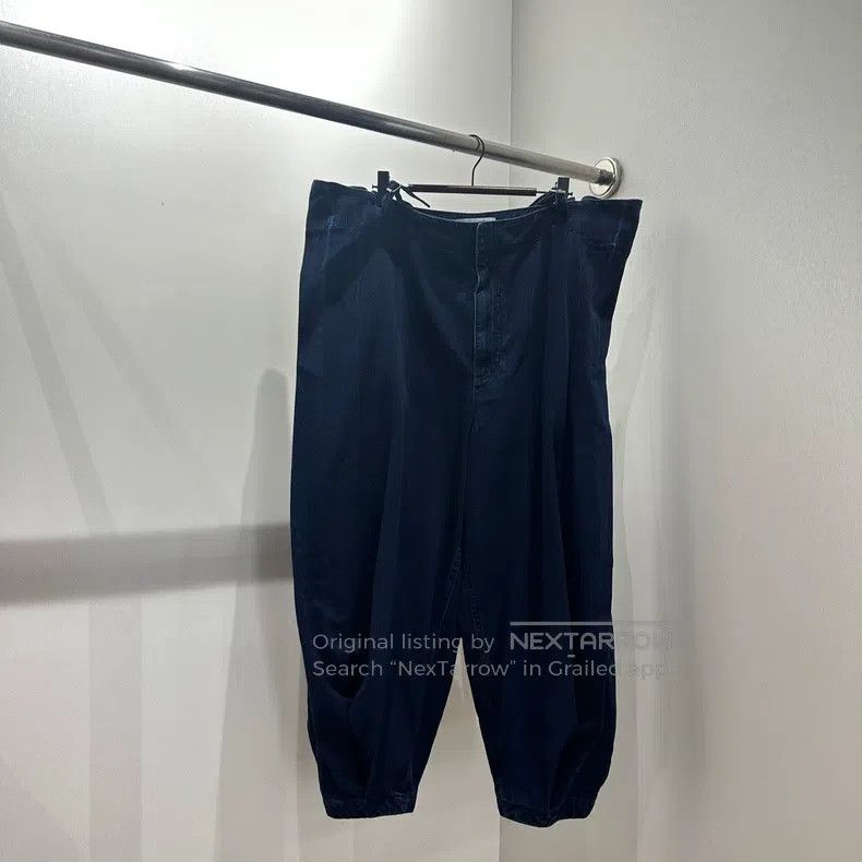 Loewe Loewe Ruffled Belted Denim Tapered Pants Size 42" / US 20 - 1 Thumbnail