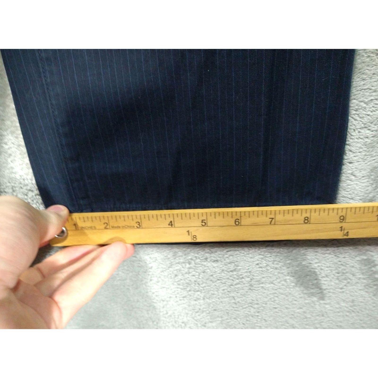 Banana Republic Banana Republic Pants Mens 38x32 Blue Striped Chino Kentfield Flat Front Cotton Size US 38 / EU 54 - 6 Thumbnail