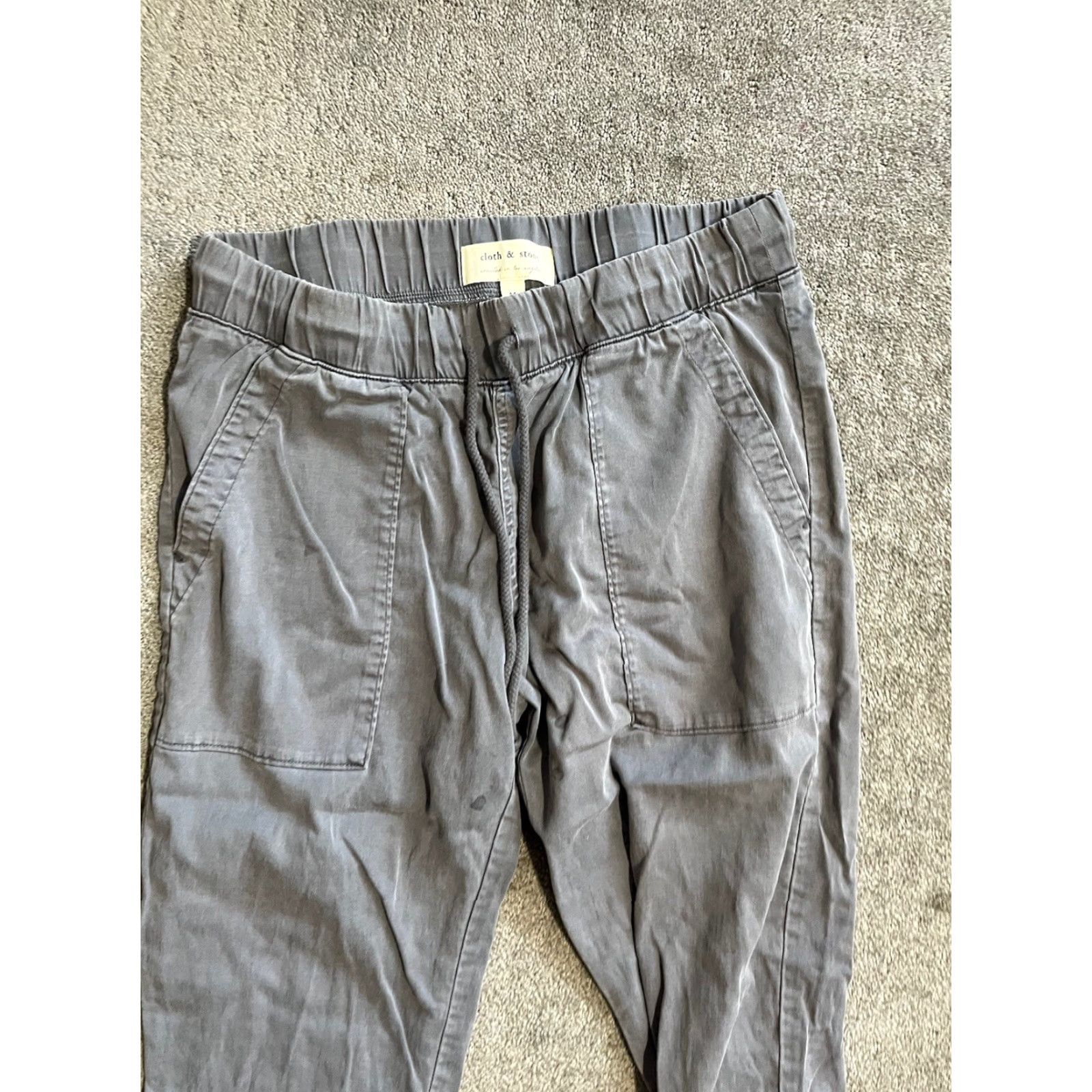 CLOT Cloth & Stone Jogger Pants Medium Gray Tencel Lyocell Drawstring Cuffs Womens Size 32" / US 10 / IT 46 - 2 Thumbnail
