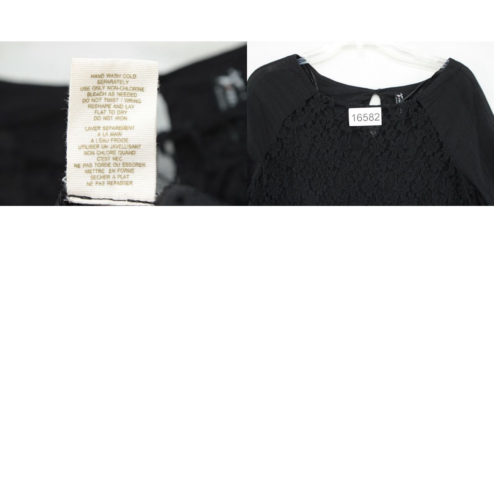Free People Free People Shirt Women Medium Black Fringe Lace Windows of Lace Festival Concert Goth Size M / US 6-8 / IT 42-44 - 8 Thumbnail
