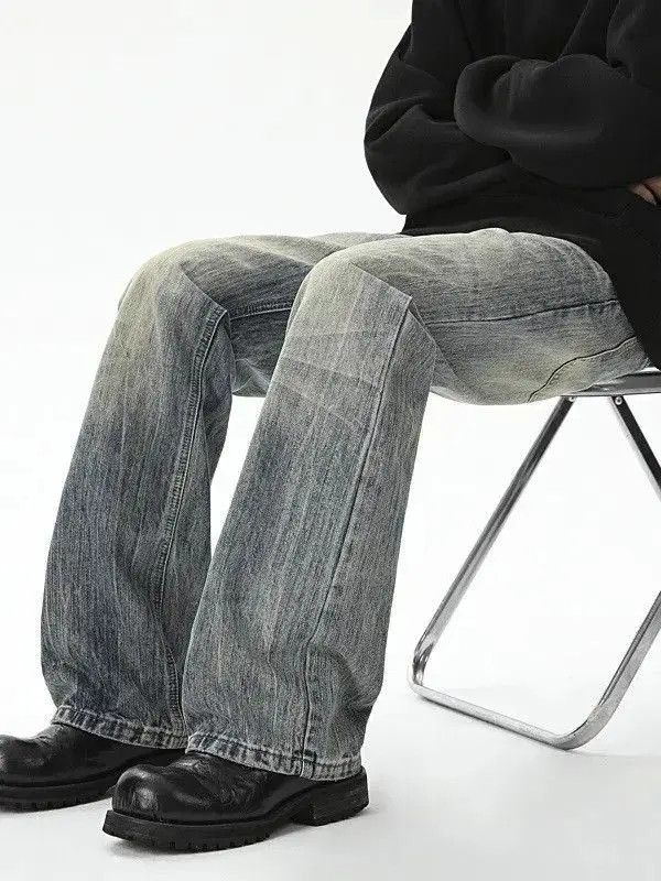Japanese Brand Retro loose straight leg high street jeans Size US 30 / EU 46 - 3 Thumbnail