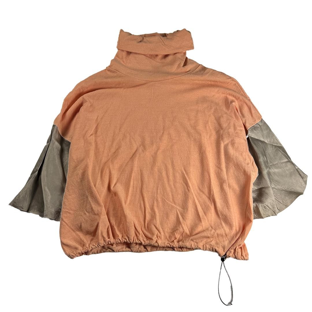 Kolor Kolor Mixed Fabric Knit Short Sleeve Turtle Neck Top (2 - M) Size M / US 6-8 / IT 42-44 - 1 Thumbnail