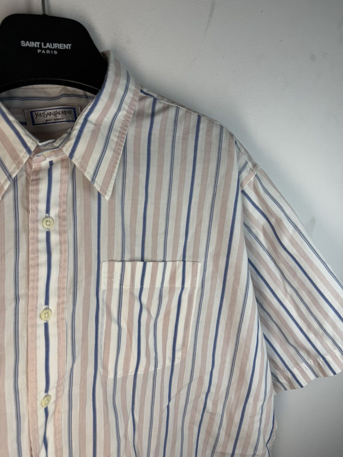 Yves Saint Laurent Super Soft YSL Shirt Summer 90s w/ Logo Size US XL / EU 56 / 4 - 4 Thumbnail