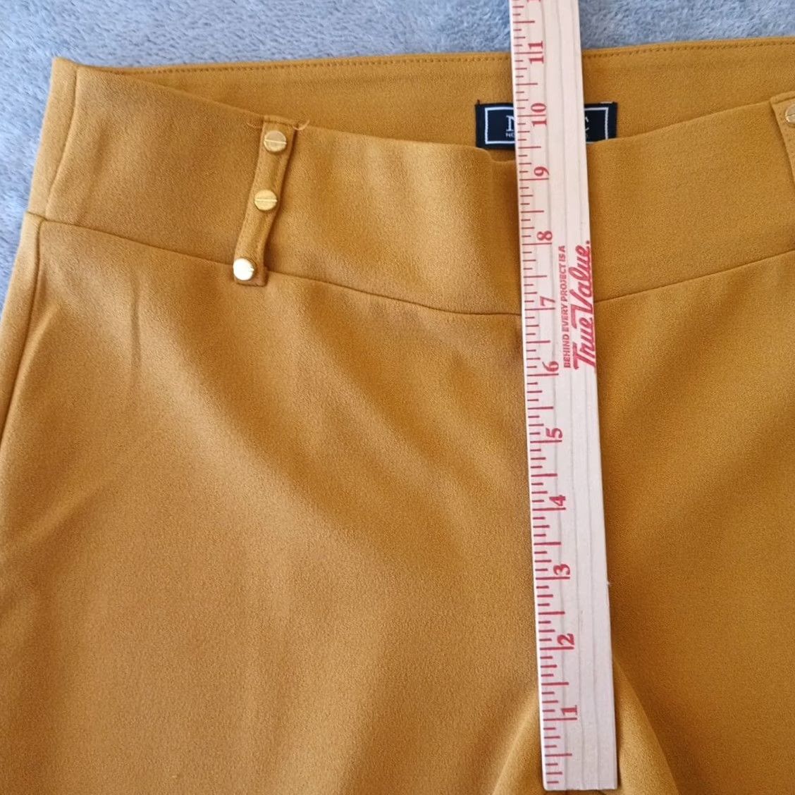 Vintage NYCC Ankle Pants Womens Gold Pull On Stretch Mid Rise 32x28.5 Size 6 Size 28" / US 6 / IT 42 - 4 Thumbnail