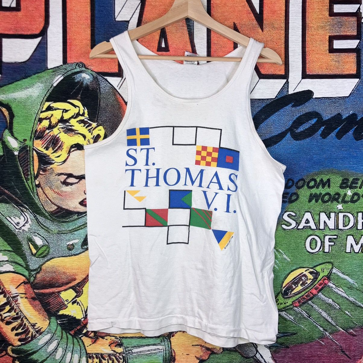 Vintage Vintage 80s 90's St Thomas Tank Top Size US XL / EU 56 / 4 - 1 Thumbnail