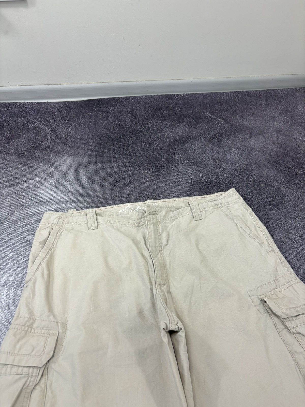 Eddie Bauer Eddie Bauer 2000s Wide-Leg Utility Hype Baggy Cargo Shorts Size US 38 / EU 54 - 4 Thumbnail