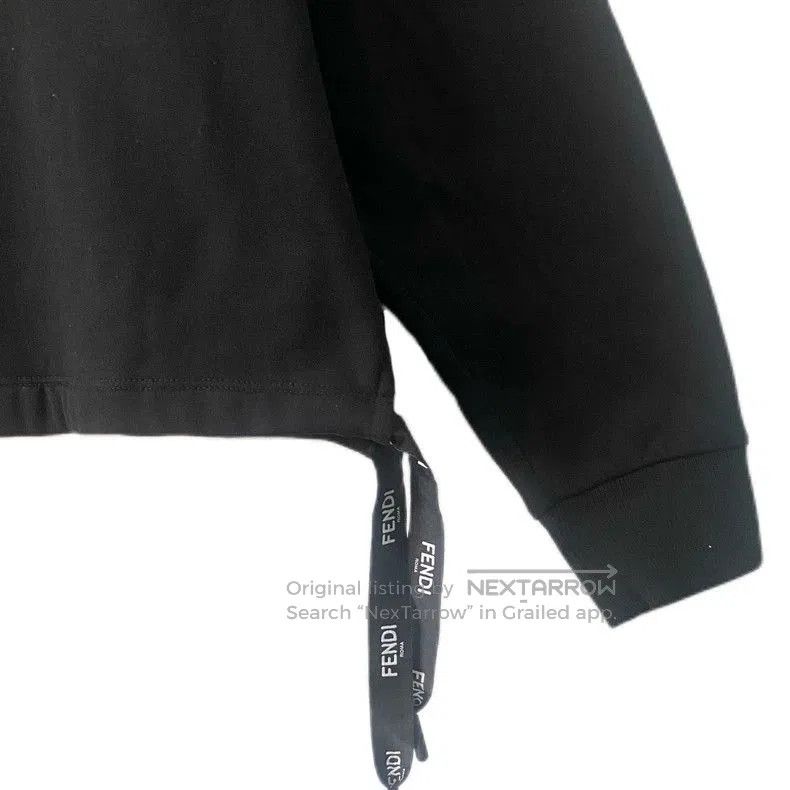 Fendi FENDI Black Embroidered Logo Sweatshirt. Size US M / EU 48-50 / 2 - 5 Thumbnail
