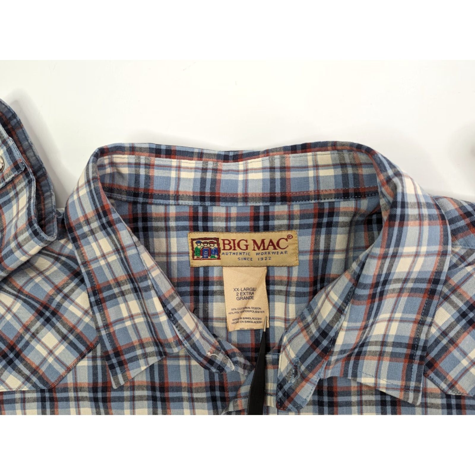 Vintage VINTAGE Big Mac Shirt Mens 2XL Plaid Flannel Pearl Snap Western Cotton Workwear Shirt Men's 2XL Plaid Flannel Pearl Snap Western Cotton Workwear Size US XXL / EU 58 / 5 - 7 Thumbnail