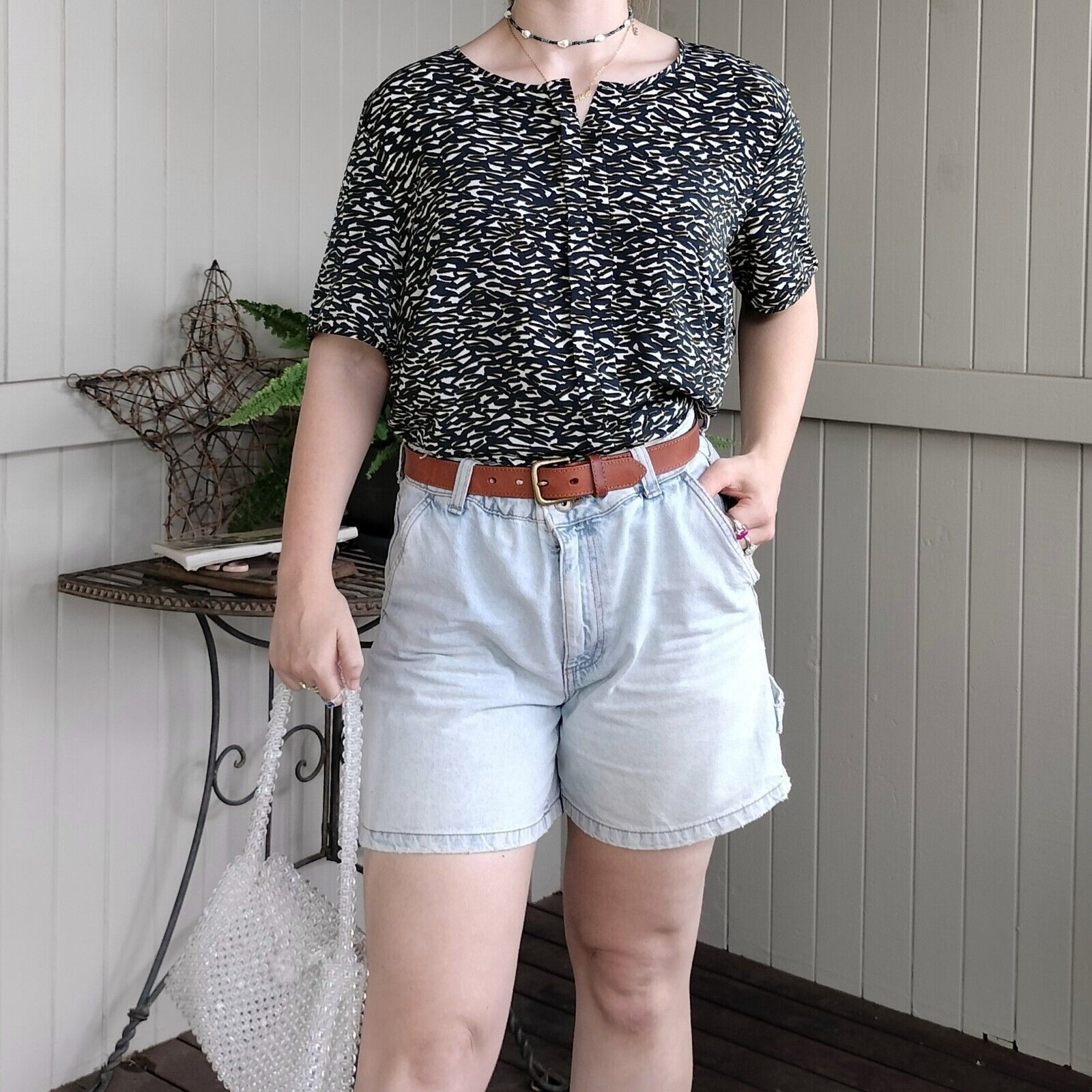 Designer Eastex Womens Blouse Short Sleeve Abstract Printed Corporate Size XXL / US 16-18 / IT 52-54 - 3 Thumbnail