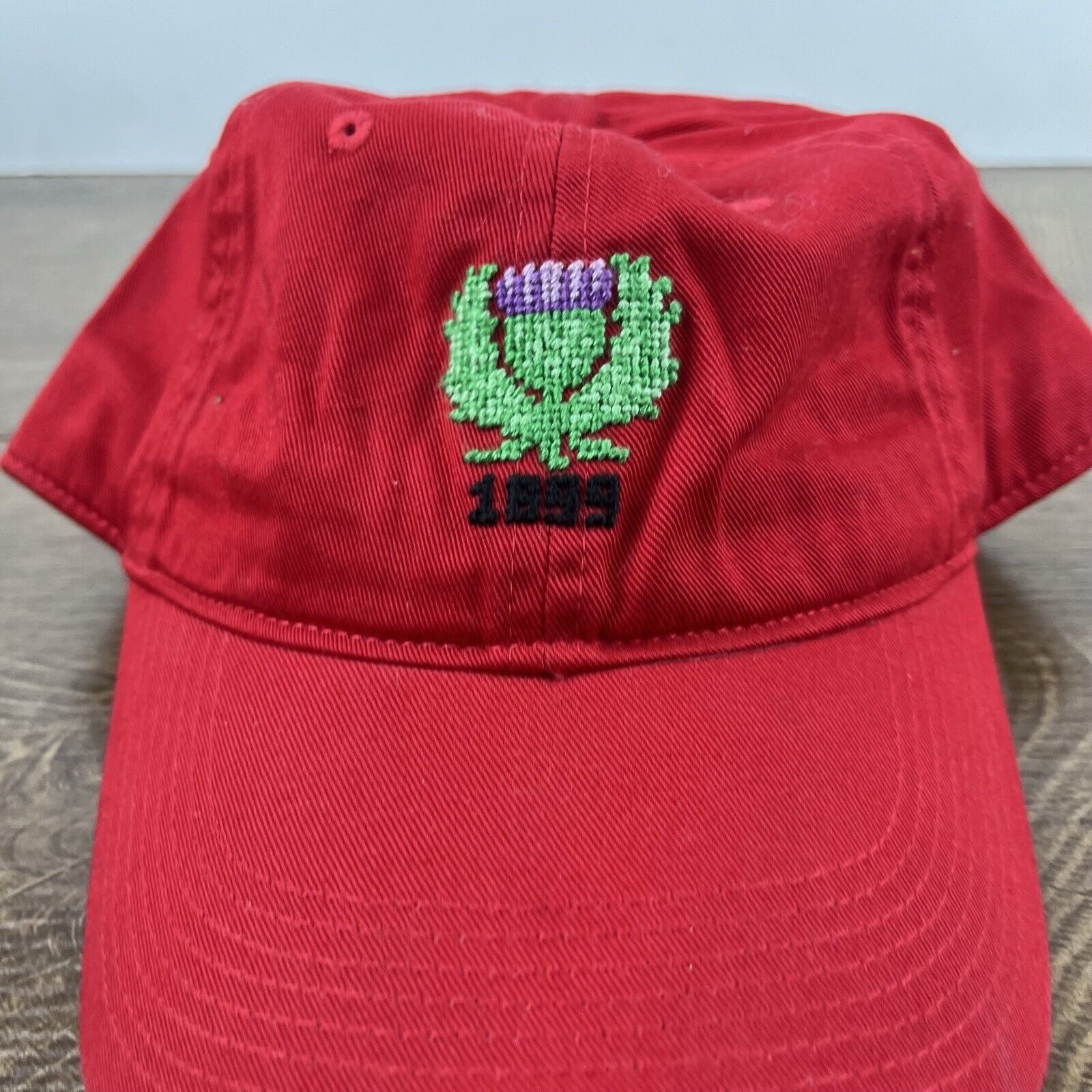 Other 1889 Hat Red Cap Adjustable Hat Red Adult Fit Hat Size ONE SIZE - 6 Thumbnail