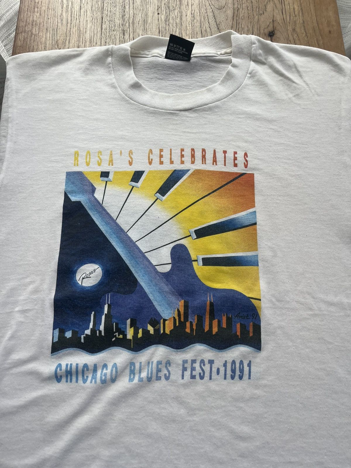 Vintage Vintage ROSA’S Celebrates Chicago Blues Fest 1991’s Tshirt Size US L / EU 52-54 / 3 - 4 Thumbnail