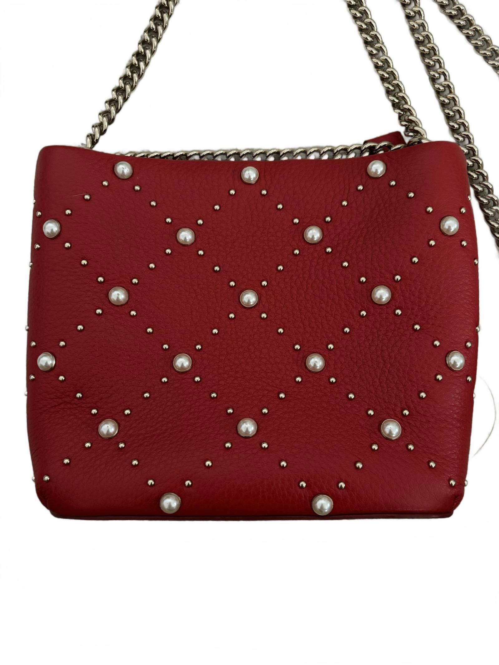 Designer BRAND NEW! Kate Spade Red Quilted Crossbody Bag with Pearls Size ONE SIZE - 2 Thumbnail