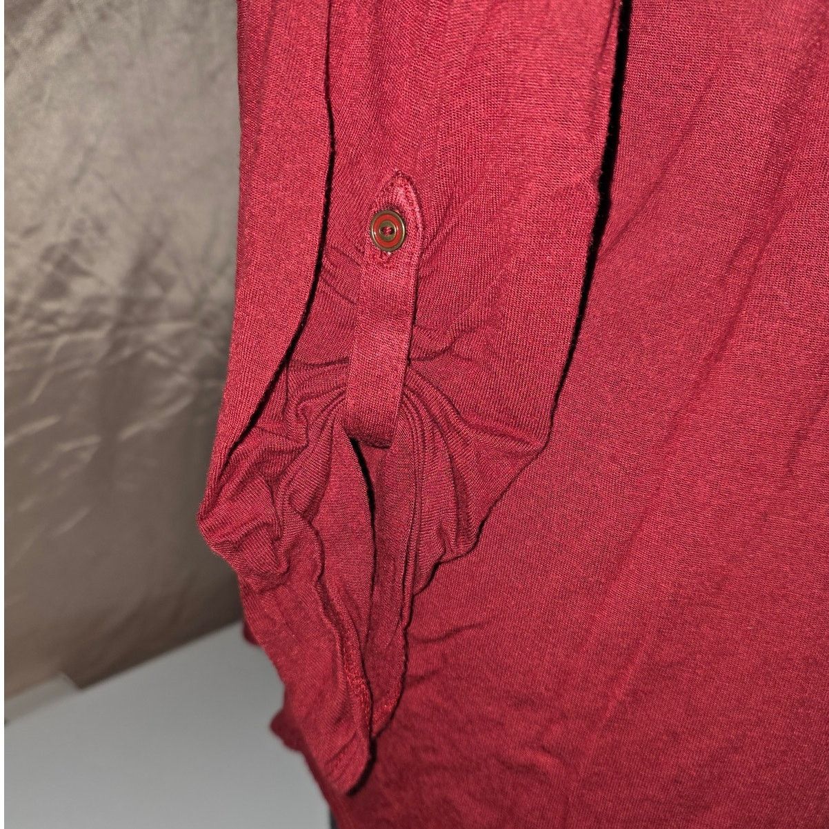 Lucky Brand Lucky Brand Merlot Velvet Bib Henley Long Sleeve Top - 2X Size XXL / US 16-18 / IT 52-54 - 3 Thumbnail