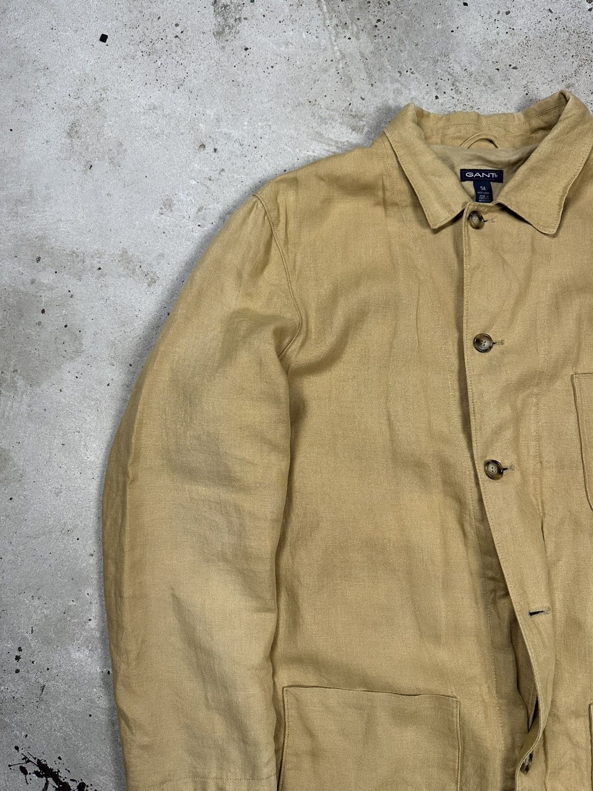 Gant Vintage 90s Gant USA Linen French Chore Coat Jacket Size US XL / EU 56 / 4 - 8 Thumbnail