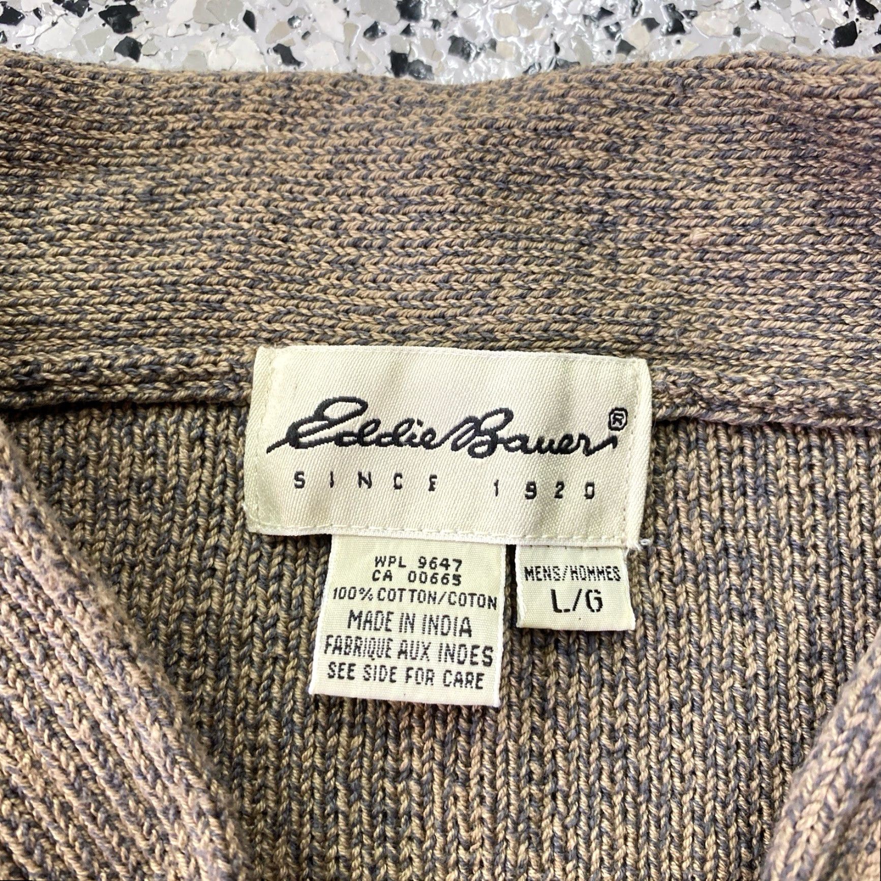 Eddie Bauer Eddie Bauer Brown Cotton Knit Pullover Sweater Large 1 Button Crew Neck Mock Knit Long Sleeve Regular Mens Pullover Casual Knit's Solid Size US L / EU 52-54 / 3 - 2 Thumbnail
