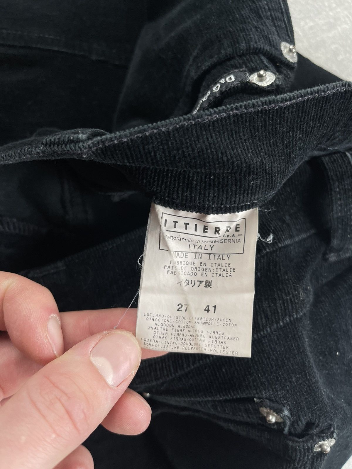 Dolce & Gabbana Dolce & Gabbana Black Corduroy Slim Pants Zip Hem Size 27" / US 4 / IT 40 - 11 Thumbnail