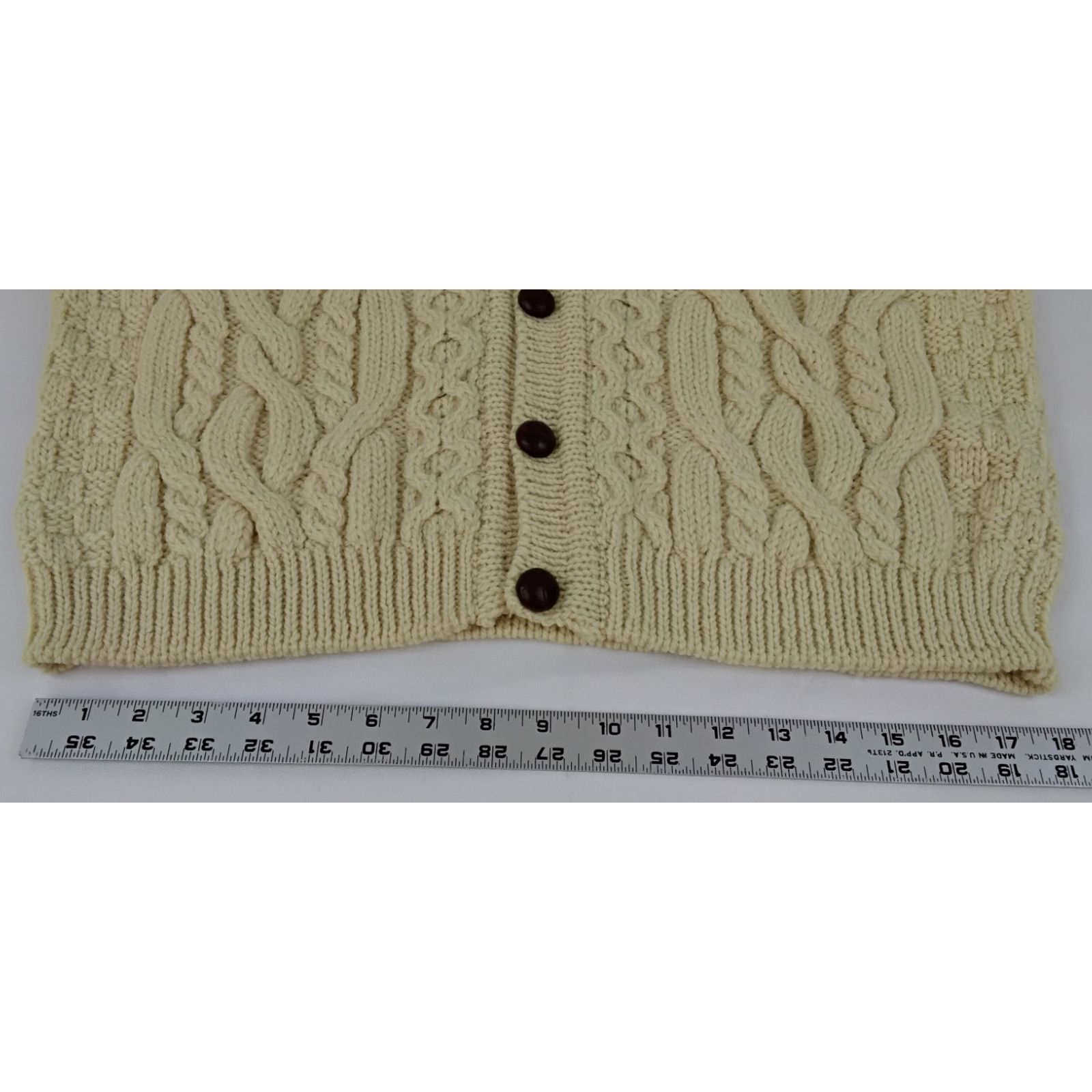 L.L. Bean L.L. Bean Fisherman Aran Sweater Men's L Wool Cableknit Size US L / EU 52-54 / 3 - 14 Thumbnail