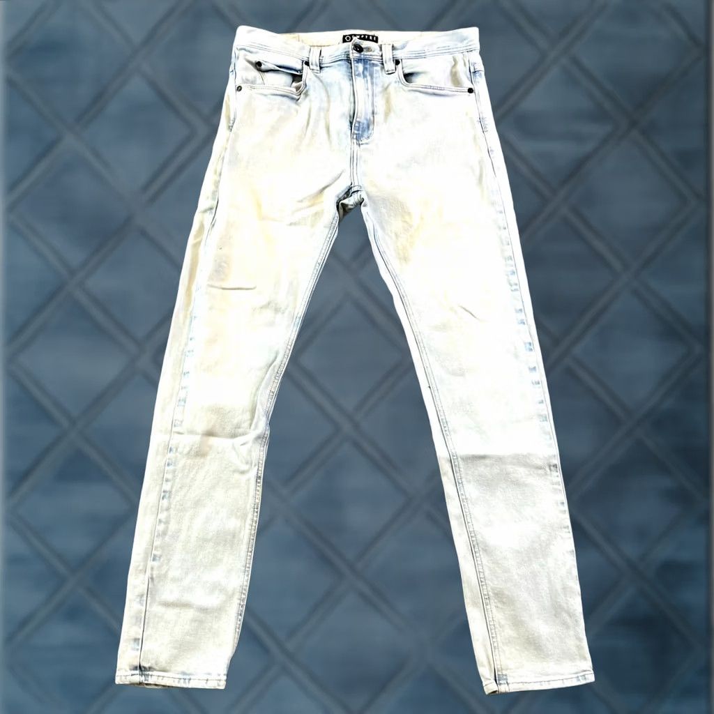Empyre Empyre Verge Jeans Mens 32 Light Blue Denim Cotton Stretch Skinny Leg Streetwear Jeans Size US 32 / EU 48 - 1 Thumbnail