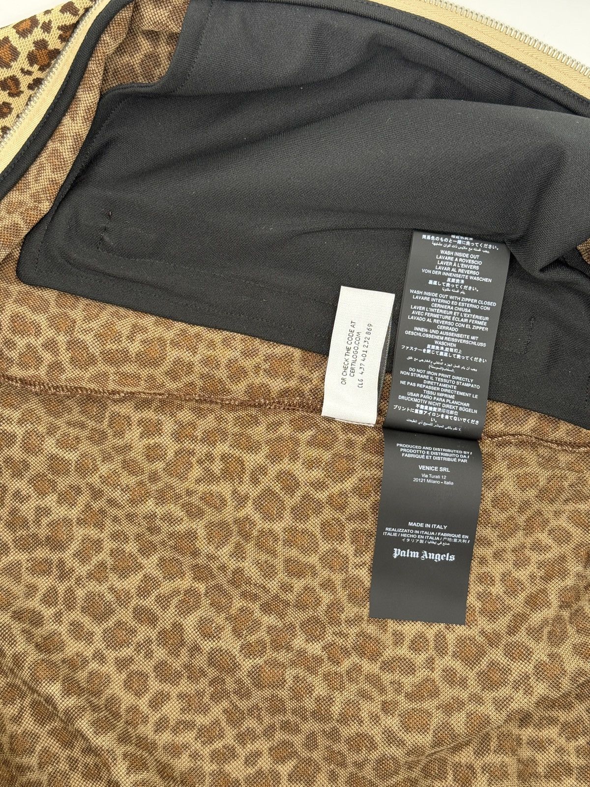 Palm Angels Palm Angels High Neck Leopard Jacquard Jacket Size US S / EU 44-46 / 1 - 6 Thumbnail