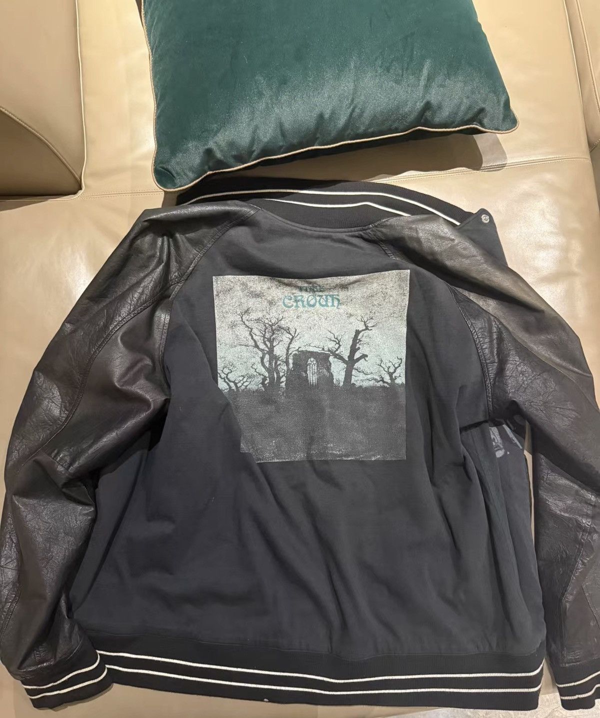 undercover 06ss leather bomber jacket