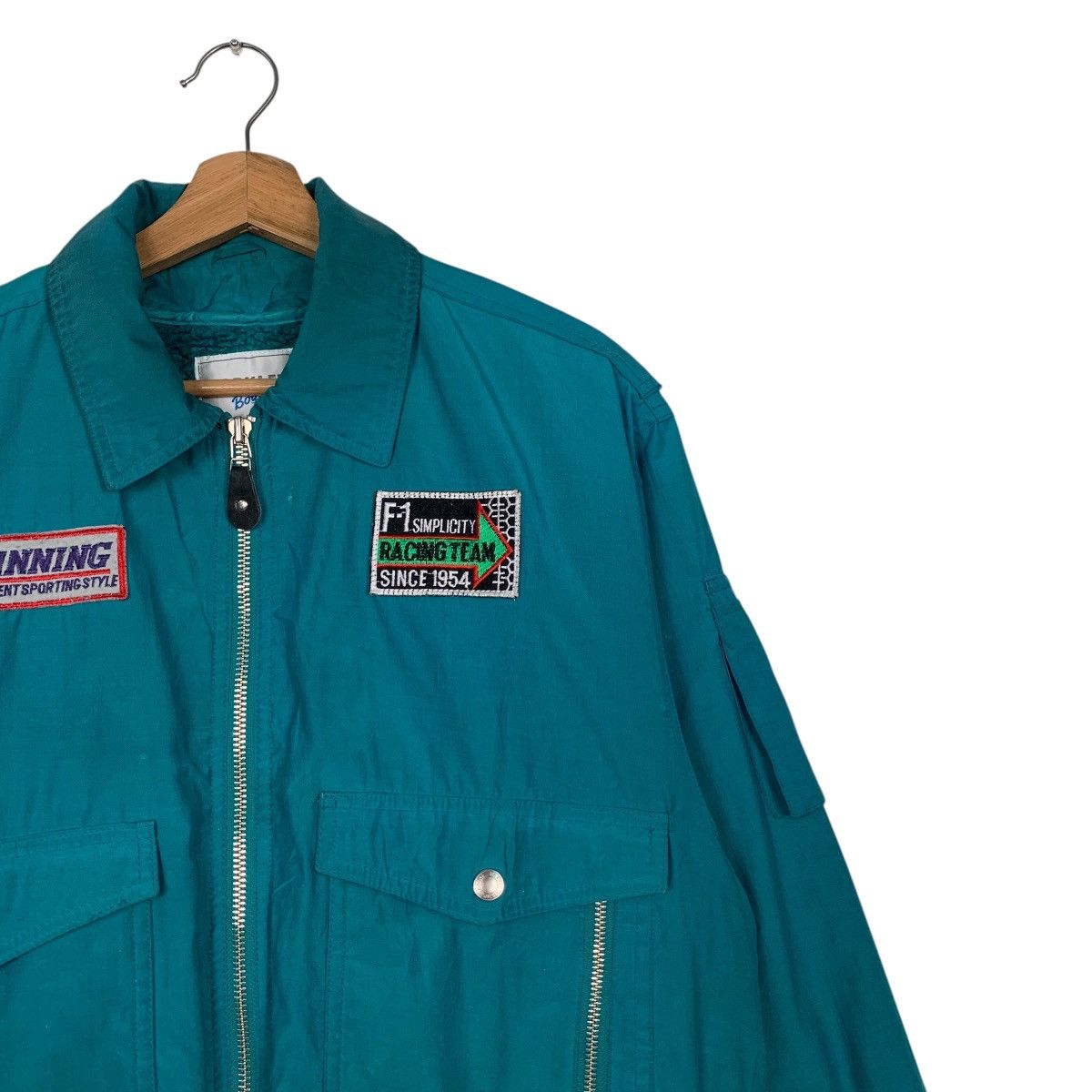 Vintage 90's YORKLET BOYS F1 Racing Team Sherpa Jacket #2489-C112 Size US S / EU 44-46 / 1 - 5 Thumbnail