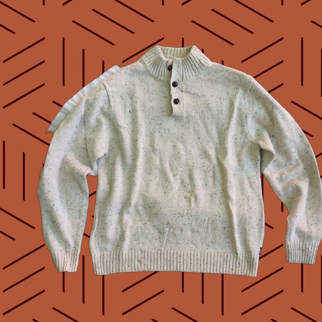 Chaps VINTAGE Chaps Collared Sweater Men’s L Shirt Cream Casual Vintage Mens Sweater L Cream Size US L / EU 52-54 / 3 - 1 Thumbnail