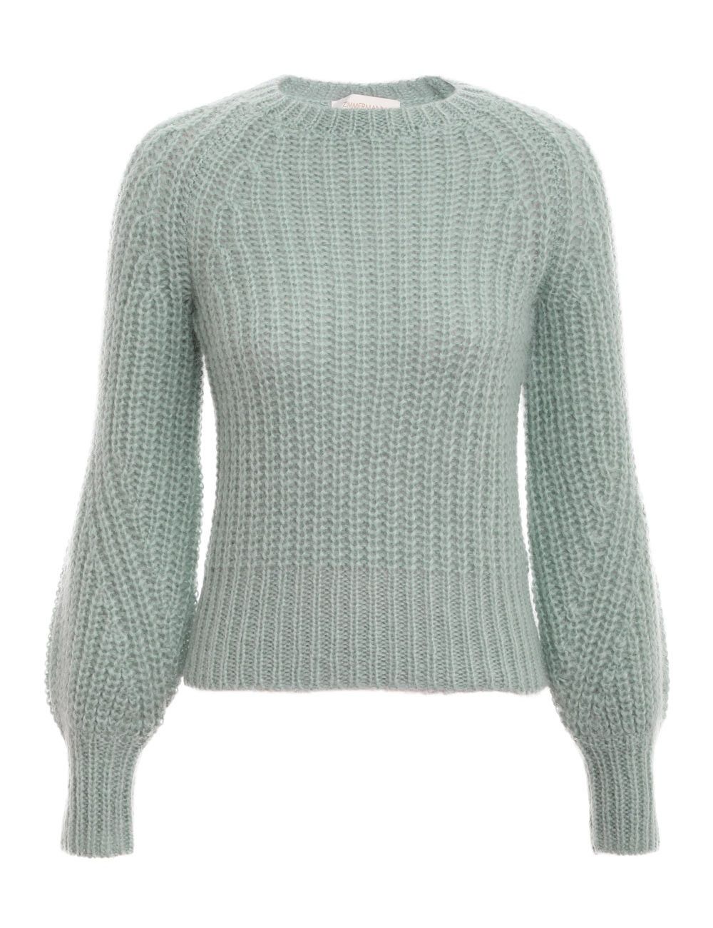 Zimmermann oc11z0425 Luminosity Raglan Sweater in Green Size L / US 10 / IT 46 - 2 Thumbnail