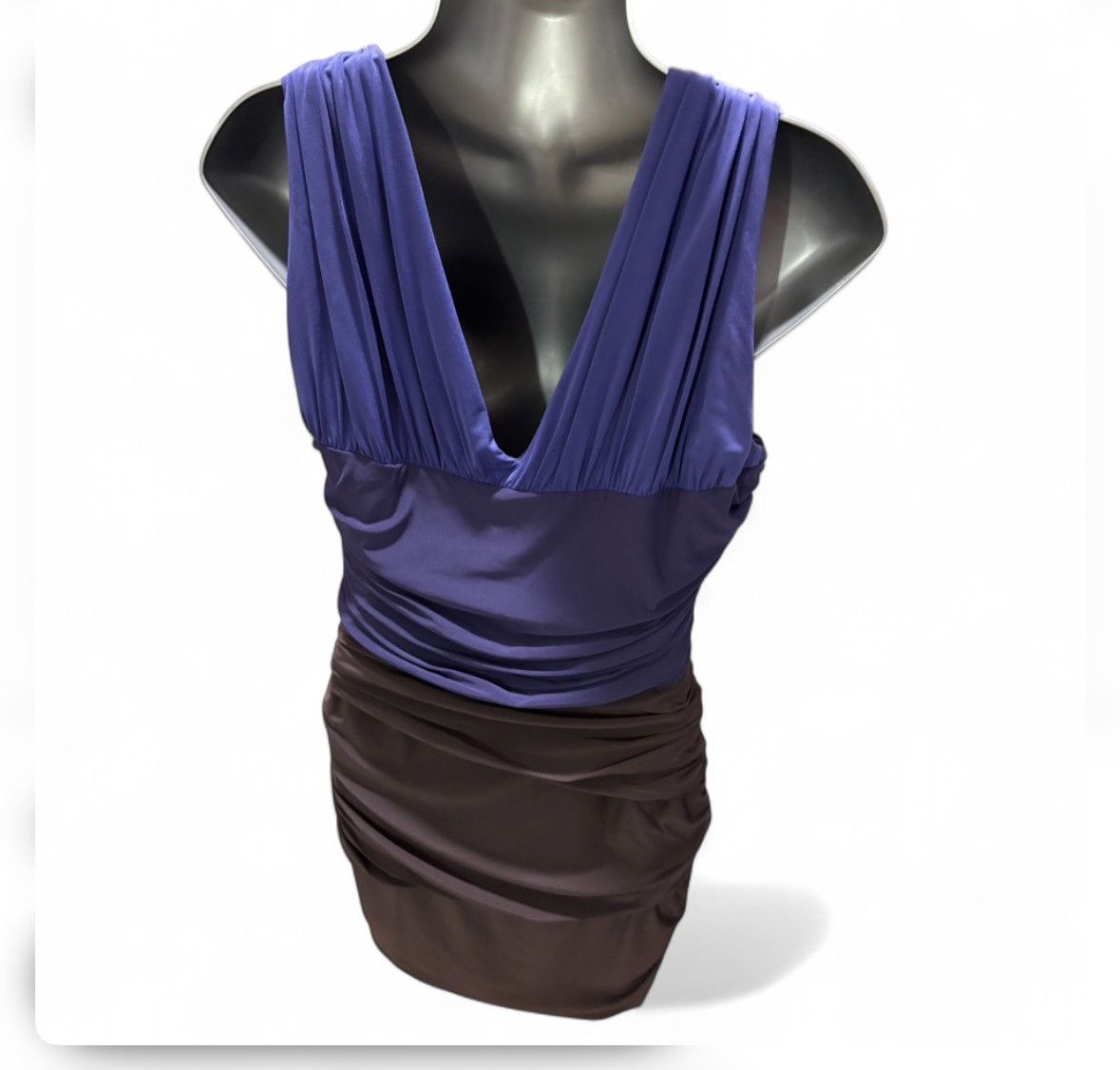 Halston Heritage $395 NWT Halston Heritagr ombre twist ruched dress sz 10 Size L / US 10 / IT 46 - 7 Thumbnail
