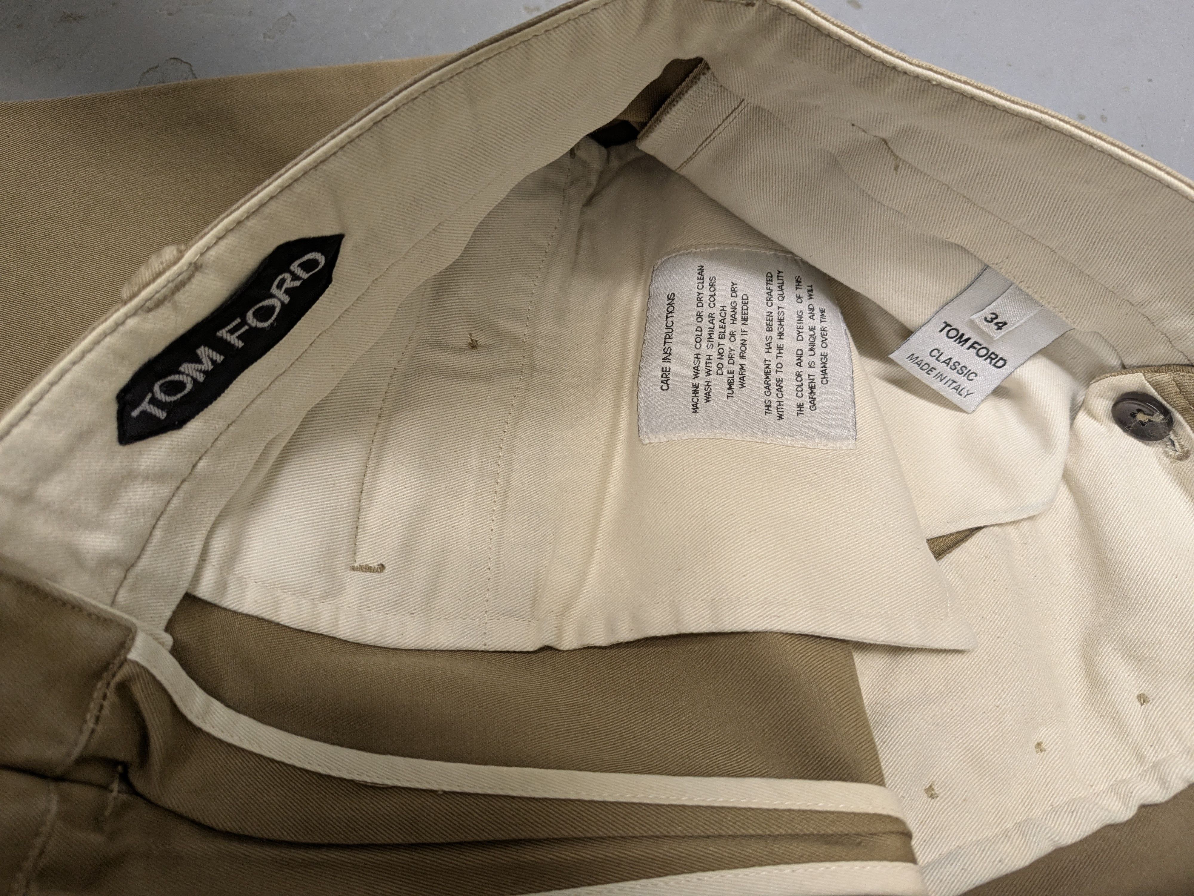 Tom Ford Khaki Trouser Size US 34 / EU 50 - 4 Thumbnail
