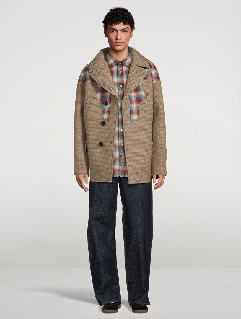 Maison Margiela Maison Margiela Pendleton Yoke Peacoat Size US L / EU 52-54 / 3 - 1 Thumbnail