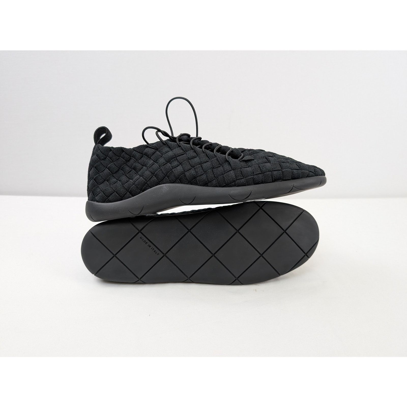 Bottega Veneta o1rshd1 Intrecciato Sneakers Shoe in Black Size US 12 / EU 45 - 16 Thumbnail