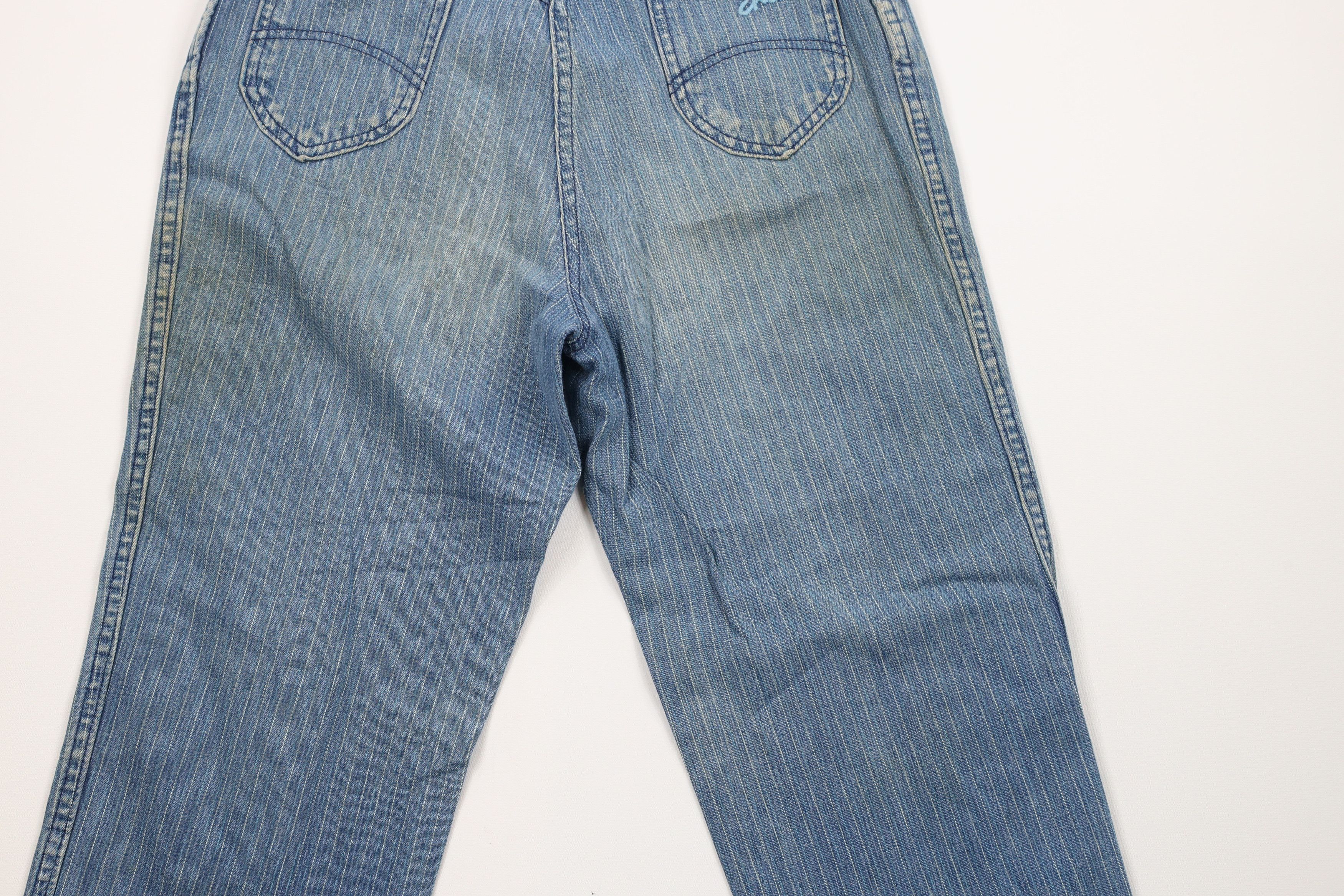Vintage Vintage 90s Streetwear Striped Pleated Denim Jeans USA Size 28" / US 6 / IT 42 - 12 Thumbnail